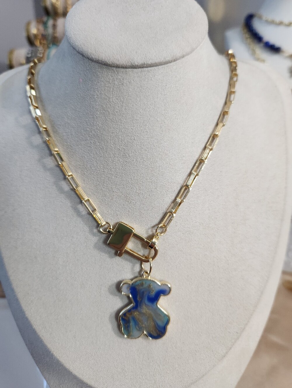 Handmade Bear Charm Necklace
